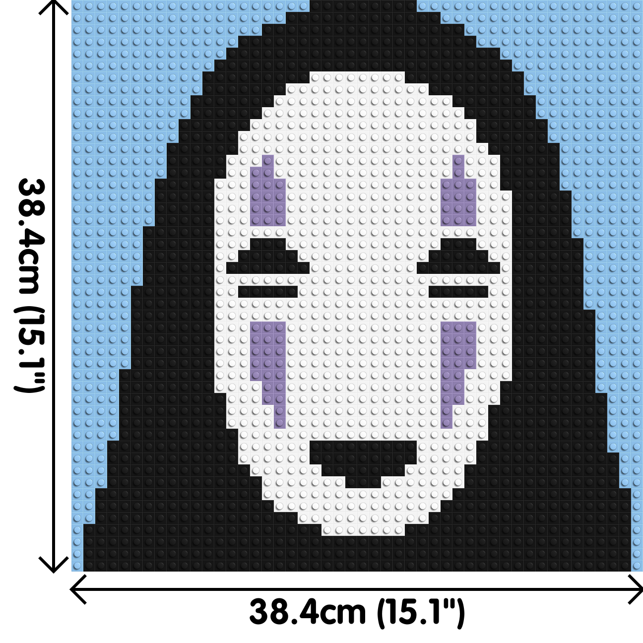 No face (Spirited Away) - Brick Art Mosaic Kit 2x2 dimensions