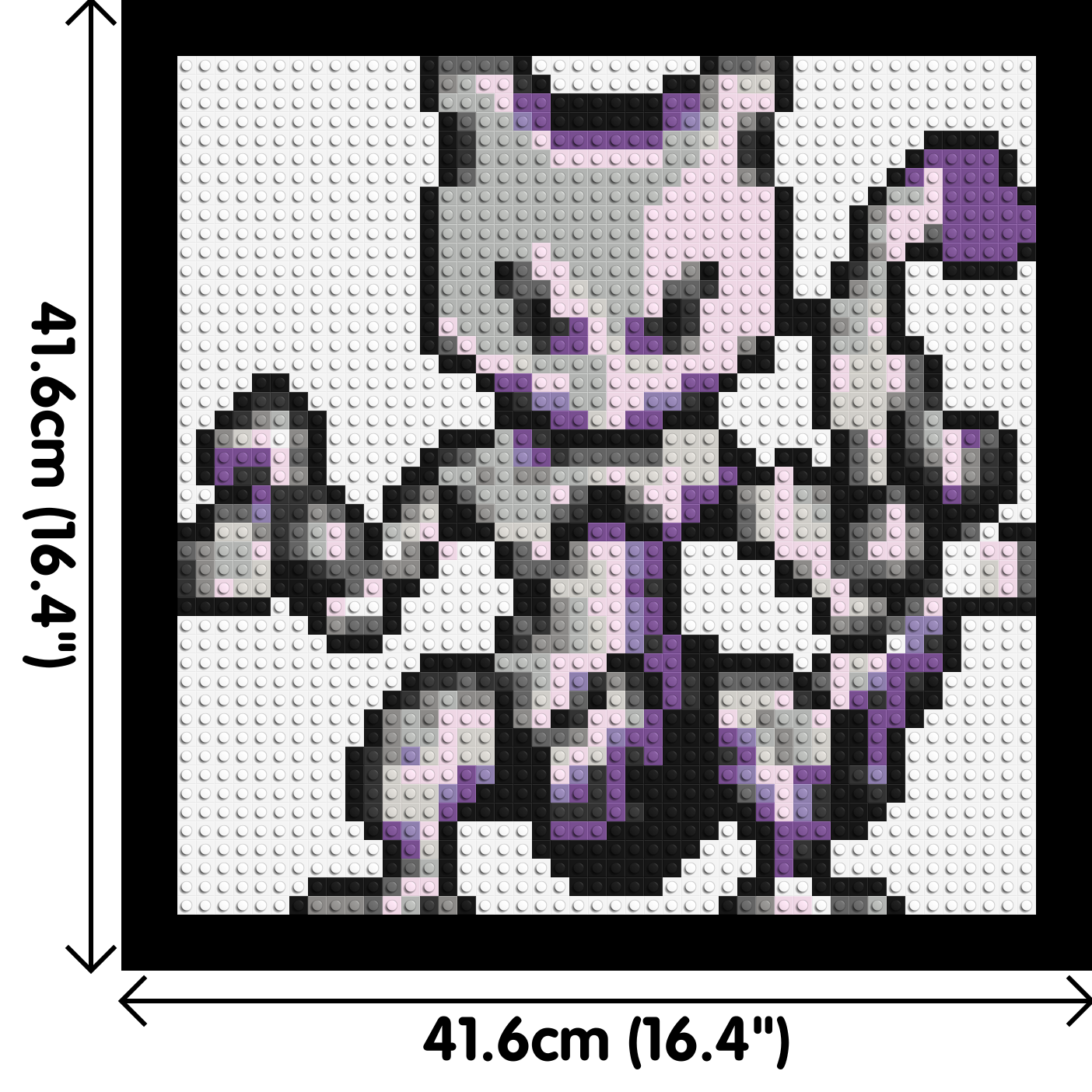 Mewtwo Pixel Art - Brick Art Mosaic Kit 2x2 large