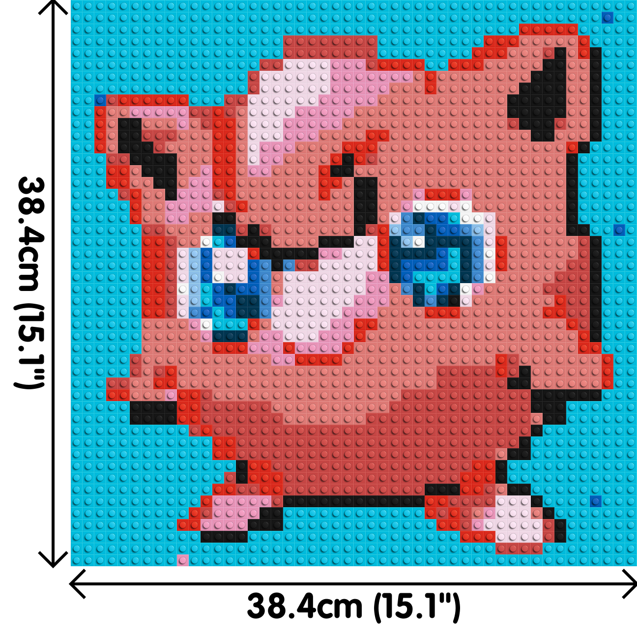 Jigglypuff Pixel Art - Brick Art Mosaic Kit 2x2 dimensions