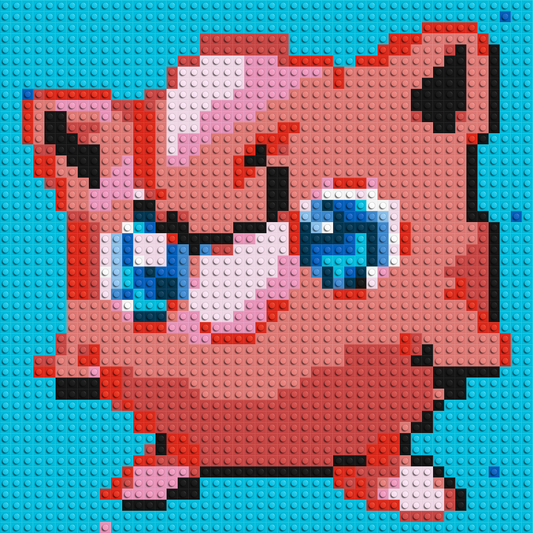 Jigglypuff Pixel Art - Brick Art Mosaic Kit 2x2 large