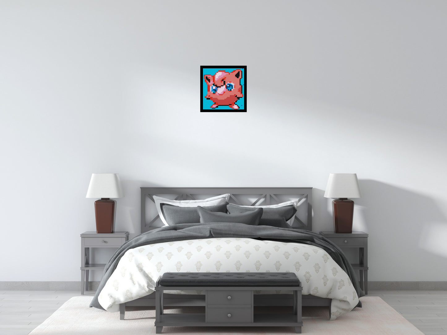 Jigglypuff Pixel Art - Brick Art Mosaic Kit 2x2 large