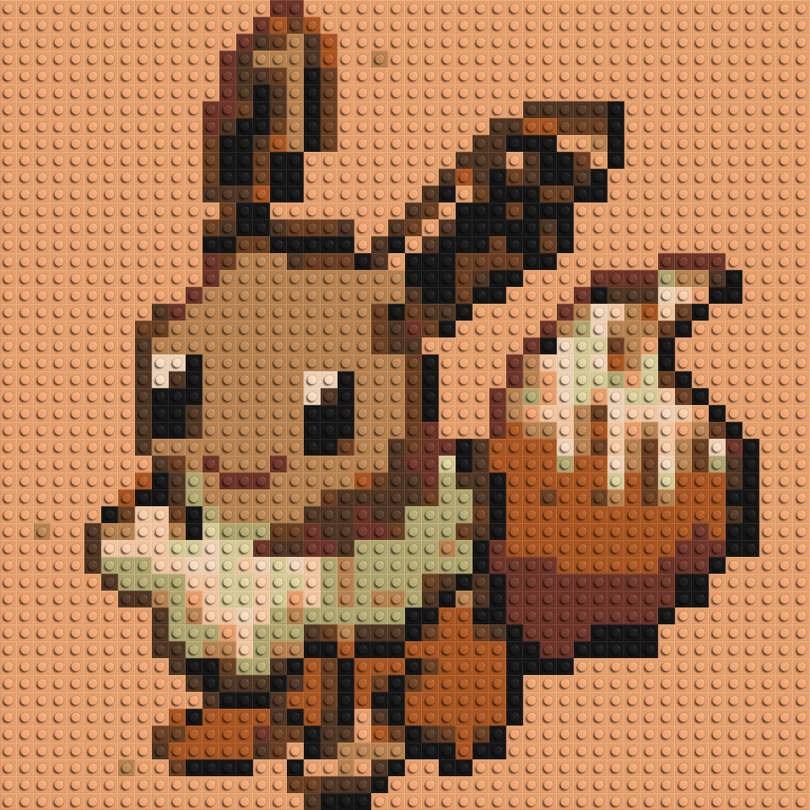 Eevee Pixel Art - Brick Art Mosaic Kit 2x2 large