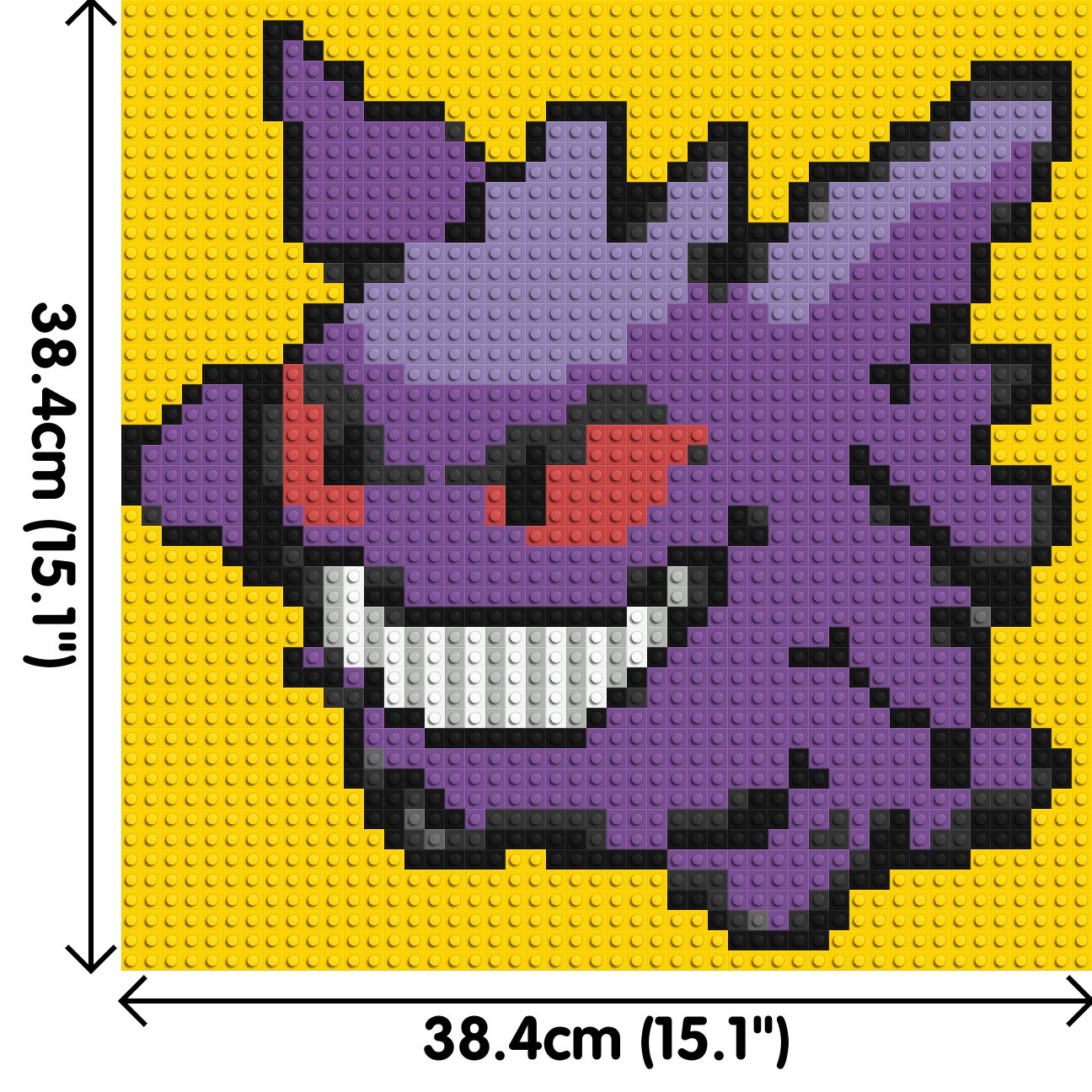 Gengar Pixel Art - Brick Art Mosaic Kit 2x2 large