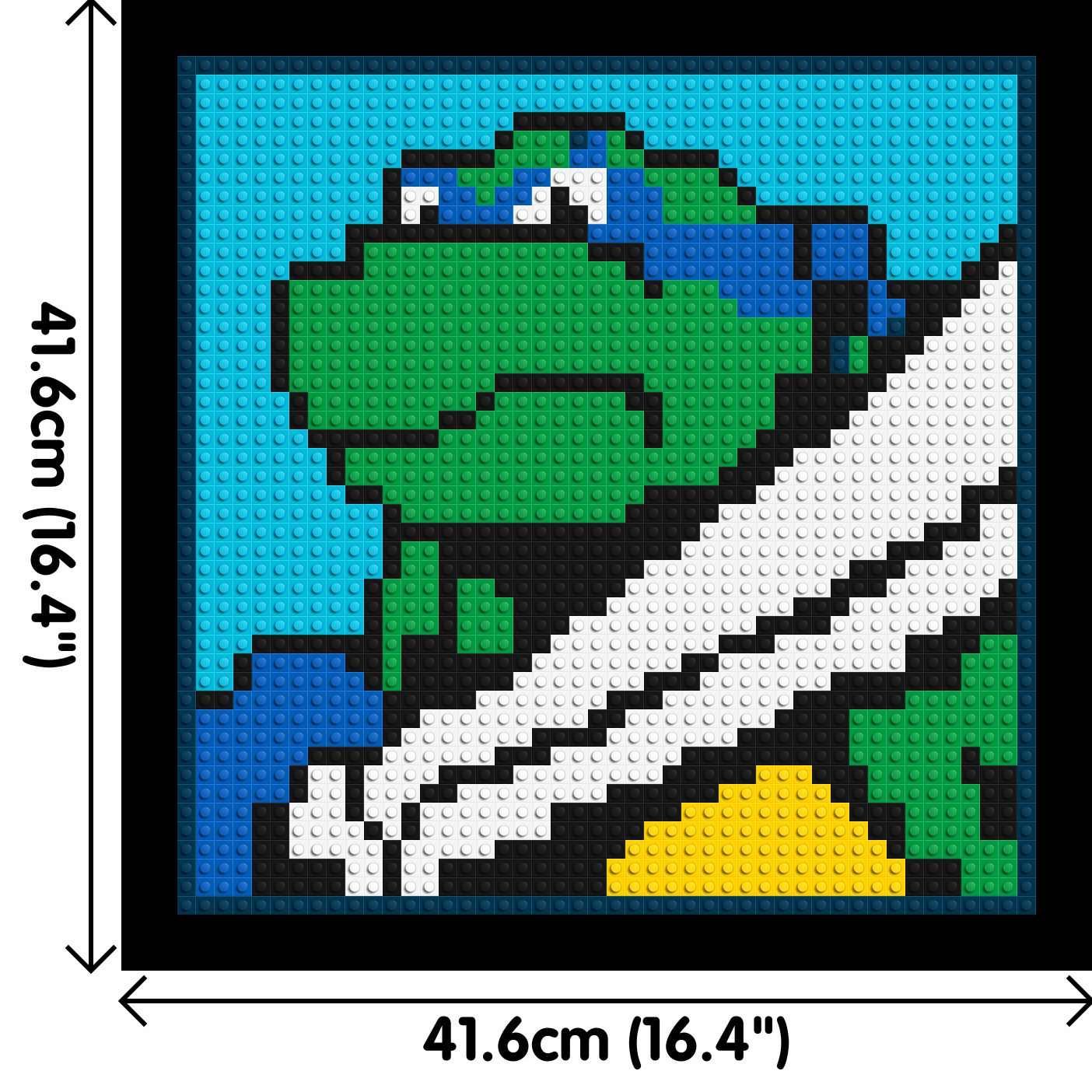 Leonardo (TMNT)  - Brick Art Mosaic Kit 2x2 dimensions with frame