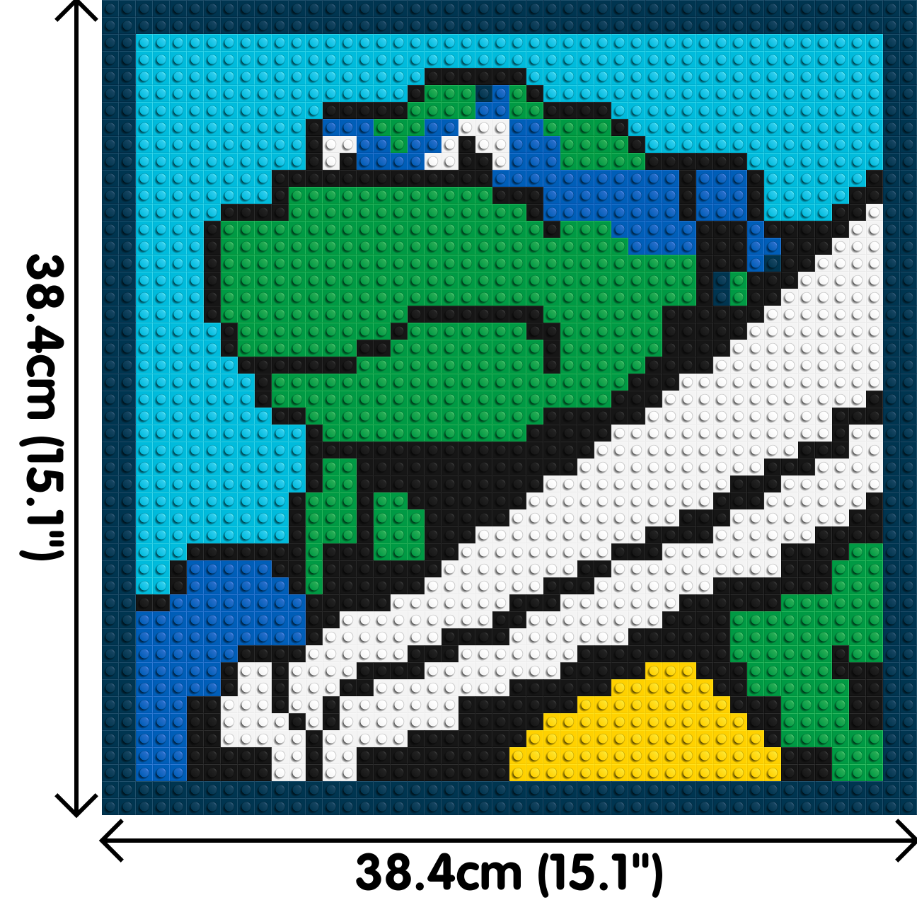 Leonardo (TMNT)  - Brick Art Mosaic Kit 2x2 dimensions