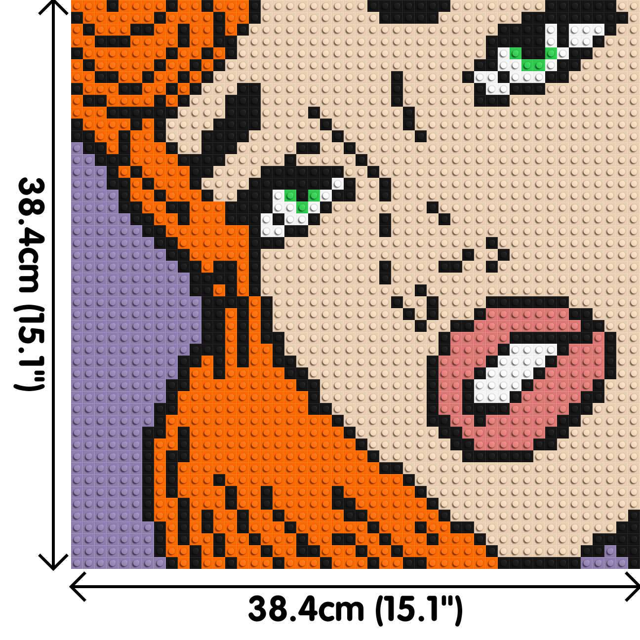 Pop Art Girl #4 - Brick Art Mosaic Kit 2x2 dimensions