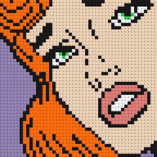 Pop Art Girl #4 - Brick Art Mosaic Kit 2x2 large