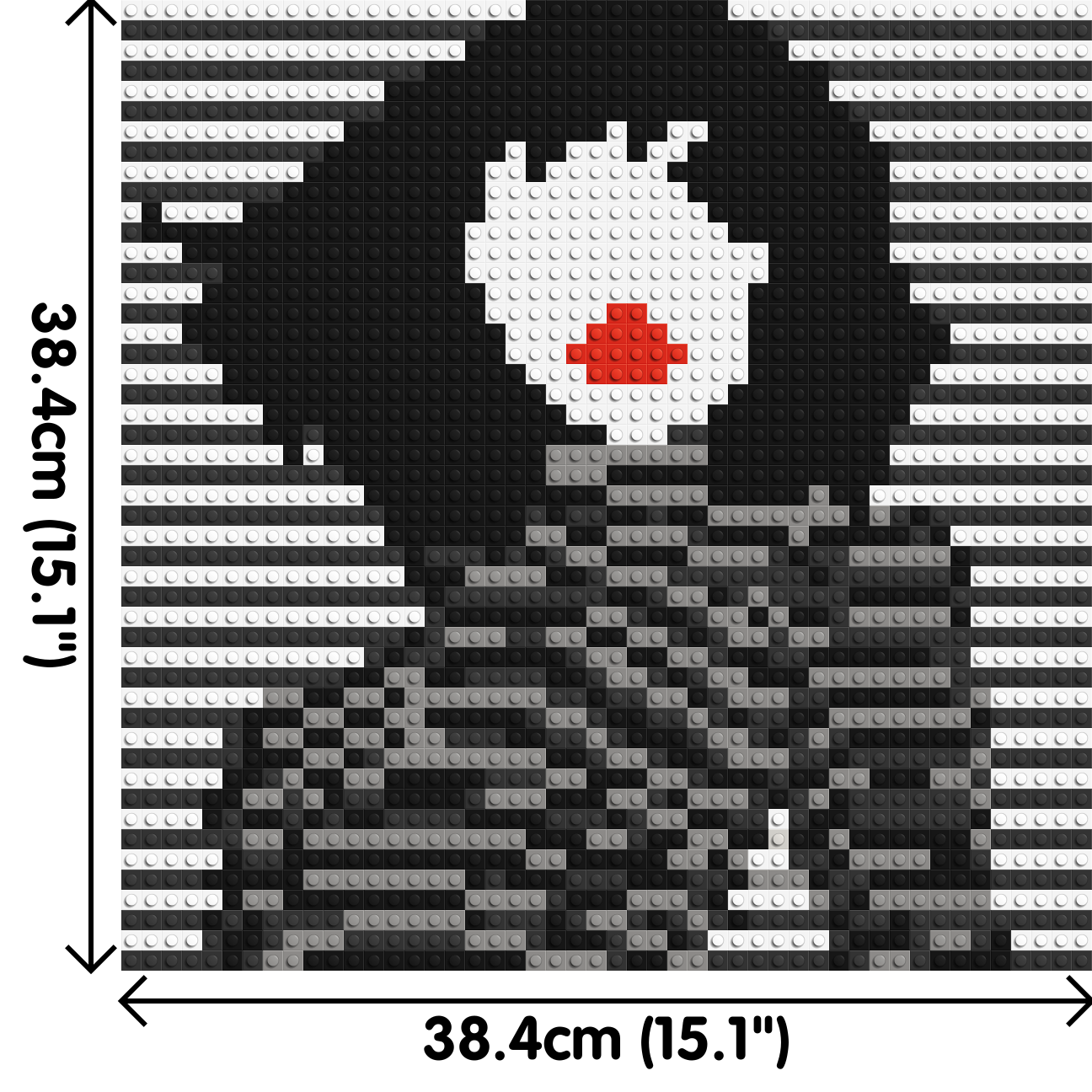 Lady in Black and White #2 - Brick Art Mosaic Kit 2x2 large